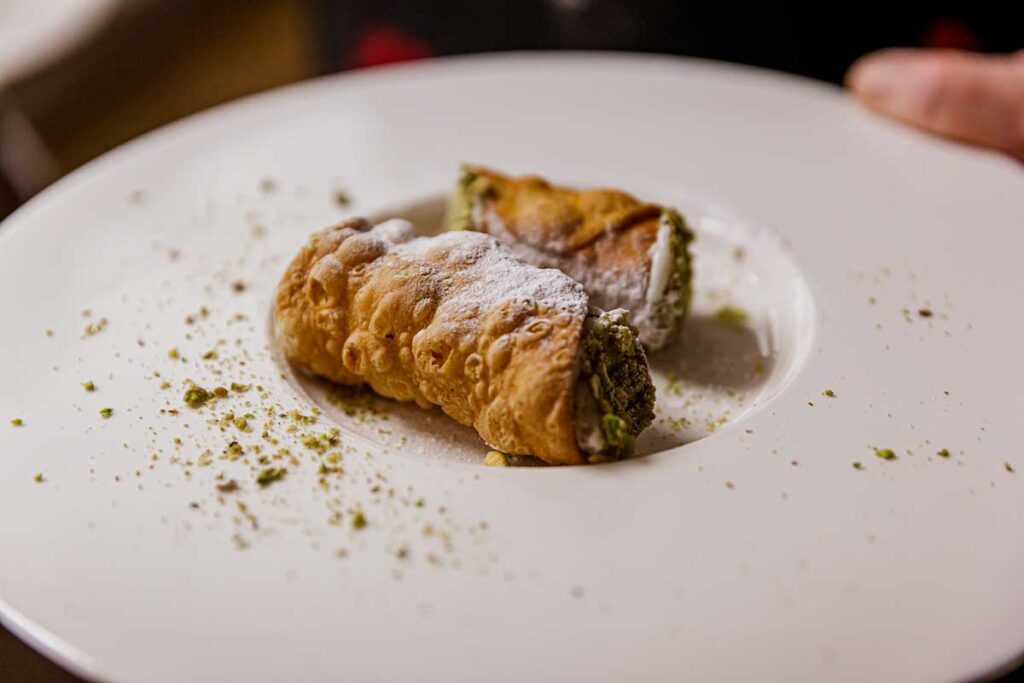 Cannoli Siciliani Traditional from Sicily. Crisp and sweet tubes filled with creamy sheep ricotta and candied peel